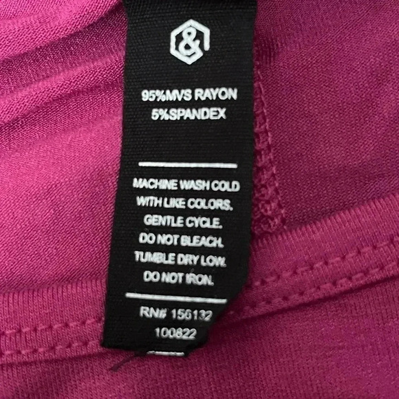 Agnes & Dora Women’s Oversized Tunic Pink Fuchsia 3/4 Sleeves Deep Front XXS - Picture 3 of 3